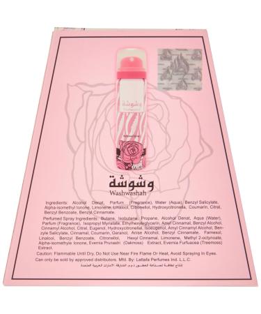 Lattafa Washwashah 2-Piece Set for Women (3.4 Ounce Eau De Parfum Spray + 1.7 Deodorant Spray) 2.55 Ounce (Pack of 2) - Buy Online on GoSupps.com