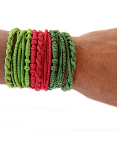 24 Pcs Boho Twist Hair Tie Bracelet Set - Fashionable Accessories for Women and Girls - Buy Online on GoSupps.com