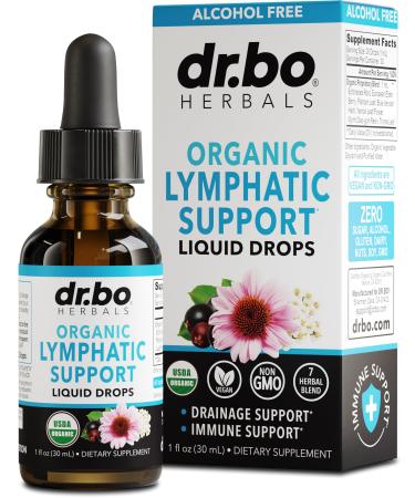 Lymphatic Drainage Supplements Drops - Organic Lymphatic Support Liquid Drops Cleanse with Echinacea for Lymph System Support Supplement Lymph Node Detox Lymphatic System Drainage - 1oz Vegan Non-GMO