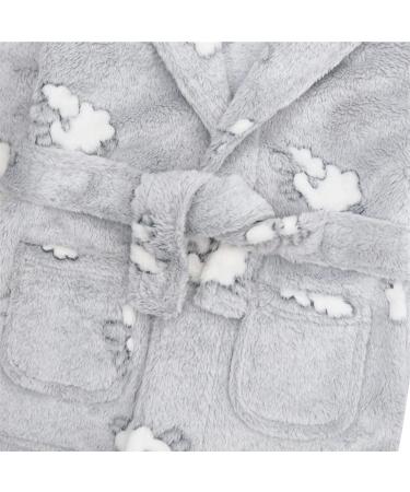 Baby Boy Girl Plush Fleece Robe 0-6 Months Grey Lamb - Soft and Warm Gift - Buy Online on GoSupps.com
