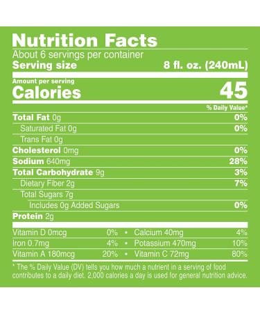 V8 Original 100% Vegetable Juice 46 FL OZ Bottle (Pack of 6) - Tomato Juice Blend - Buy Online on GoSupps.com