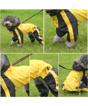 Dog Raincoats Waterproof Dog Hooded Raincoat Coat Rain Jacket for Dogs Dog Raincoat With Hood Lightweight Adjustable Outdoor Rain Poncho Rain Gear Jumpsuit for Small Medium Dog-XXXXL-Yellow - Buy Online on GoSupps.com