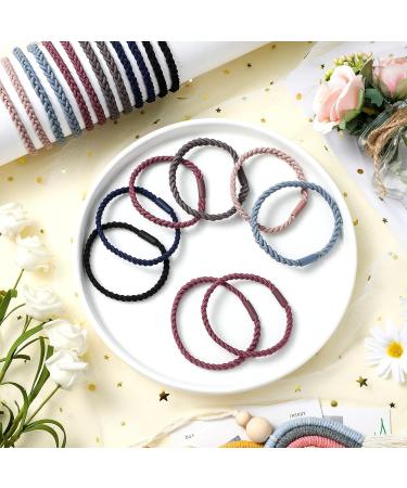 Braided Hair Bands 48pc Pack - Elastic Hair Ties for Women & Girls - Bright Colors Ponytail Holders & Hair Accessories - Buy Online on GoSupps.com