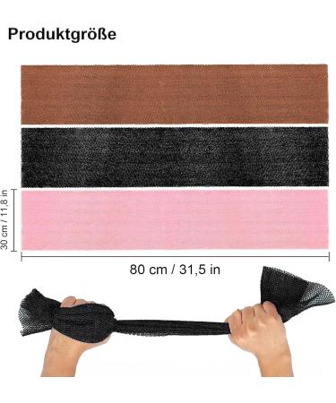 3 Pack African Network Sponge - Exfoliating Peeling Sponge for Men & Women | Black Pink Coffee - International Shipping Available - Buy Online on GoSupps.com