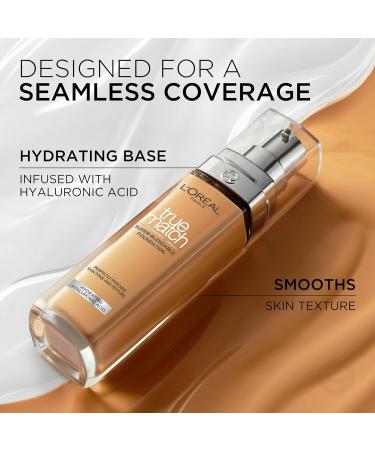  L'Oreal Paris L'Or al Paris True Match Foundation 8.5N Natural Coverage Foundation with Hyaluronic Acid & SPF 15 30 ml Vegan - Buy Online on GoSupps.com