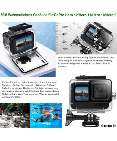 Buy Gurmoir Waterproof Accessories Set for GoPro Hero 12/11/10/9 Black - Complete Action Camera Kit (DT06) | International Shipping - Buy Online on GoSupps.com