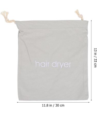 CALLARON Hair Dryer Pouch Hair Dryer Storage Bag Traveling Makeup Bag Guest Bathroom Essentials Drawstring Bag Hair Curler Light Grey - Buy Online on GoSupps.com