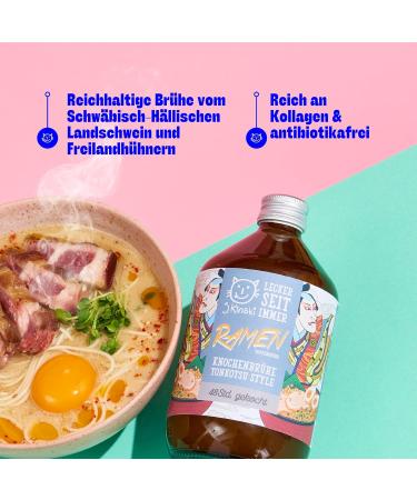 Organic Tonkotsu Bone Broth 6 x 525ml | Natural Protein Collagen | Low Carb Ramen Broth | International Shipping Available - Buy Online on GoSupps.com