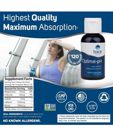 Concentrated Ionic Trace Minerals for Optimal pH Balance | Non-GMO & Vegan | Kosher Certified | 1 Fl Oz - Buy Online on GoSupps.com