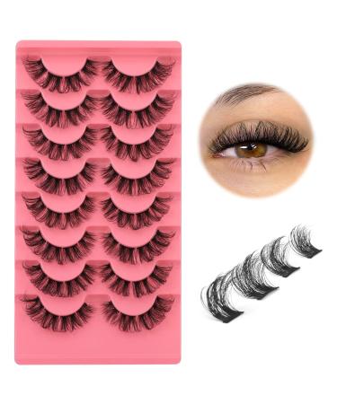 Newcally B Curly Cluster Lashes - Natural Look Wispy Cat Eye Extensions - 8 Pairs DIY Pack - Buy Online on GoSupps.com