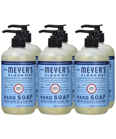 Mrs. Meyer's Rain Water Hand Soap - 12.5 fl. oz, Pack of 6 | Biodegradable Formula with Essential Oils - Buy Online on GoSupps.com