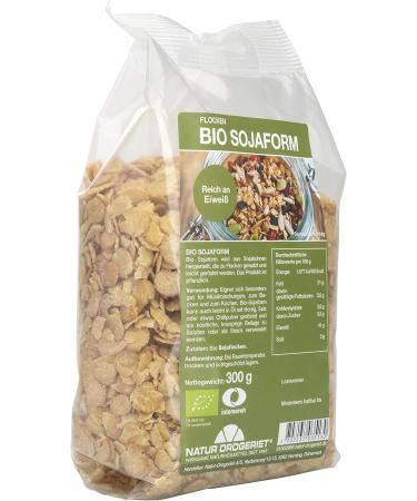 Organic Soy Flakes - Vegan Gluten-Free & Salted - Perfect for Muesli Baking & Cooking - Nature Drugstore 300g - Buy Online on GoSupps.com