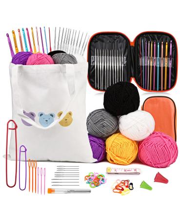 IMZAY 54 Pcs Crochet Needles Set, Crochet Hooks Kit with Storage