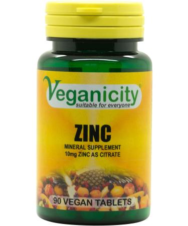 Veganicity Zinc General Health Supplement 10mg 90 Tablets
