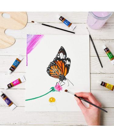 Acrylic Paint Set 24 Colors (0.41oz/12ml) Kit for Artists & Beginners - Non-Toxic Craft Paints for Paper, Canvas, Wood, Ceramic, Fabric - Includes 3 Brushes - Buy Online on GoSupps.com
