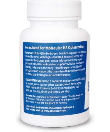 Qlife Optimum H2 Water Fizzy Tablets with Magnesium for Energy Recovery - 60 Tablets - Buy Online on GoSupps.com