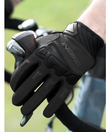 INBIKE MTB Gloves - 100% Full Protection with TPR Finger Pads & SCR Pad for Racing Mountain Biking & Cycling - Black XXL - Buy Online on GoSupps.com