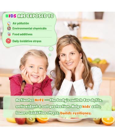 Liposomal Sulforaphane Gummies from Organic Broccoli Sprouts For Kids 4+ & Adults Immune Cell Health Antioxidants with Superfood Beta Glucans Myrosinase White Mustard Vegan Sugar Free 120cts - Buy Online on GoSupps.com