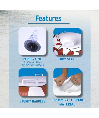 GoFloats Winter Snow Tube - Inflatable Sled for Kids & Adults - Unicorn, Frozen, Ice Dragon, Polar Bear & More! - Buy Online on GoSupps.com