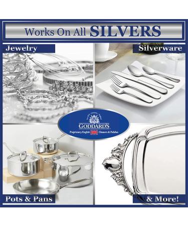 Goddards Silver Polish Foam - 6 oz Silver Jewelry Cleaner for Antiques, Accessories & More - Tarnish Remover with Sponge Applicator - Buy Online on GoSupps.com