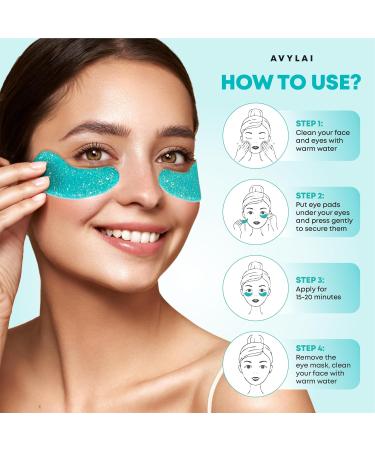 Under Eye Patches - 16 Pairs Collagen Eye Gel Pads & 2 Lip Masks | Vegan & Cruelty-Free | Reduce Puffy Eyes & Dark Circles - Buy Online on GoSupps.com