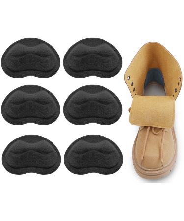 Space Lion Leather Heel Pads Liner Cushions Inserts for Loose Shoes  Improved Shoe Fit and Comfort Prevent Heel Slip and Blister(3 Pairs  Black)