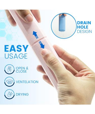 Toothbrush Case Breathable Plastic toothbrush holder travel for Home Travel Business Camping School 4 - Buy Online on GoSupps.com