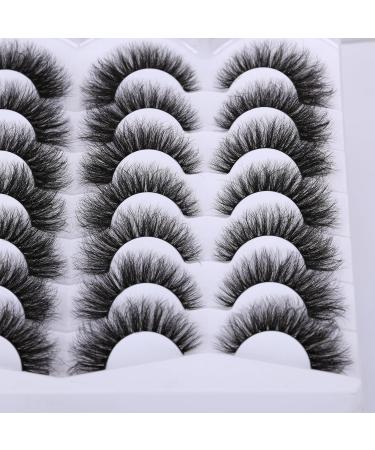 Shop 14 Pairs Cat Eye 8D Mink Lashes - Fluffy Wispy Natural Look | Long 18MM Strip Lashes for Stunning Volume - Buy Online on GoSupps.com