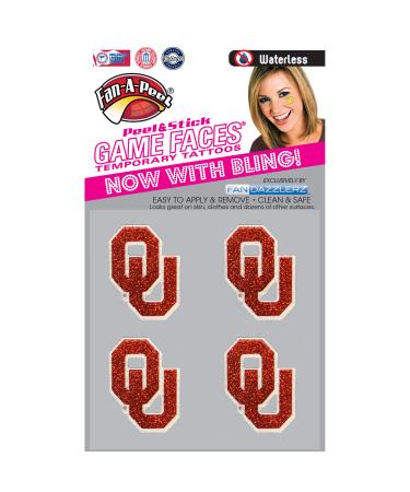 Fan-A-Peel Oklahoma Waterless Temporary Tattoos - Hypoallergenic Peel and Stick Waterproof Temporary Tattoos  Glitter