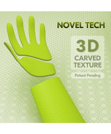 Vgo Household Gloves with Lining - Reusable Cleaning Gloves in TPE, Latex-Free, Thicker, Antislip, Multifunctional - 1 Pair Large (Lemon Green) - Buy Online on GoSupps.com