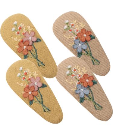 Beavorty 4 Pairs hairpin flower hair accessories hair decorations for girls girl cute hair princess barrette floral hair clips hair clips for toddler girls bow tie child issue card alloy - Buy Online on GoSupps.com