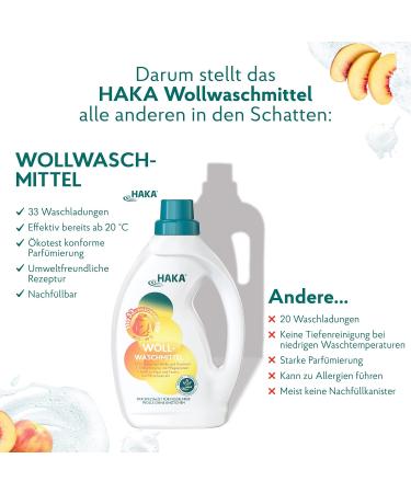 HAKA Wool Detergent - 33 Wash Loads Liquid for Wool & Cashmere | 1L Pack - International Shipping Available - Buy Online on GoSupps.com