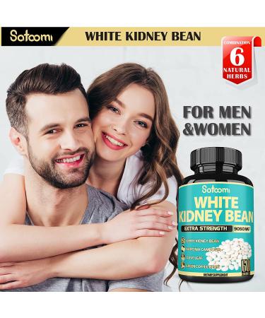 Pure White Kidney Bean Capsules - 4 Month Supply - 9050mg - Carb & Starch Blocker - 120 Count - Buy Online on GoSupps.com