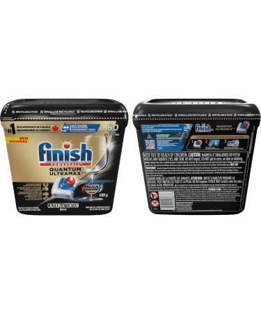 Finish Quantum UltraMAX Automatic Dishwasher Detergent Fresh 60 Tabs - Removes burnt-on stains & 24 h dried-on stains no pre-rinse needed - Buy Online on GoSupps.com