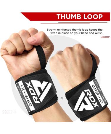 RDX 45cm Wrist Bandages - Strength Training & Weightlifting Support for Men | IPL UPA Approved Fitness Wraps - Buy Online on GoSupps.com