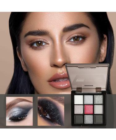  Vitsrisea Shimmer Eye Shadow Dark Grey Brand Palette Dark-Up -Smokey Light Weight -Anke -Up -Palette with a Shimmer of 9 Mixable Colours Highly Pigmented Durable for - Buy Online on GoSupps.com