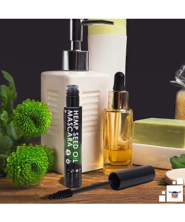 EZGOODZ Black Vegan Mascara - Waterproof Cruelty-Free Formula with Hemp Oil and Vitamin E for Longer Lashes - Buy Online on GoSupps.com