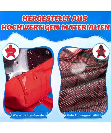 Slowton Waterproof Dog Raincoat - Reflective Hooded Jacket for Small Medium & Large Dogs | Windproof & Lightweight | Red (M 35cm Back Length) - Buy Online on GoSupps.com