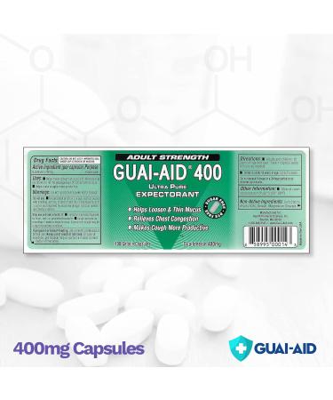Buy 100 400 Ultra-Pure Guaifenesin Gelatin Capsules | Fast International Shipping | Premium Quality Supplements - Buy Online on GoSupps.com