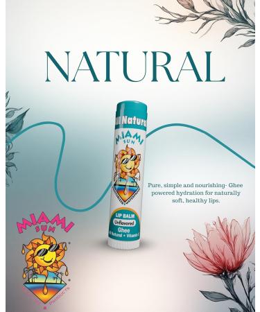 Miami Sun Lip Balm Mixed Flavors: Orange Vanilla Mixed Berry Unflavored 100% Natural with Ghee Avocado Oil Non-Toxic Best for Dry Chapped Lips - Moisturizing Healing Chemical-Free (12 pcs) - Buy Online on GoSupps.com