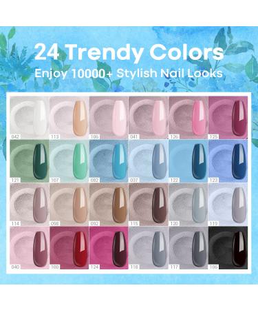 Modelones 24 Colors Acrylic Nail Powder Set - Pink Nude Pigmented French Nail Art for Nail Extension - Gifts for Women - Buy Online on GoSupps.com
