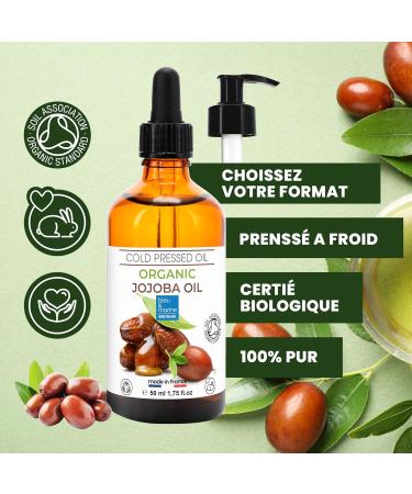  bleu & marine Bretania Pure and 100% Natural Organic Jojoba Oil: Face Oil Moisturizing Hair and Beard Anti Aging Facial Make-Up Remover Oil Eyelash Serum Nail Cuticle Oil Atopic Skin Care 50 ml - Buy Online on GoSupps.com