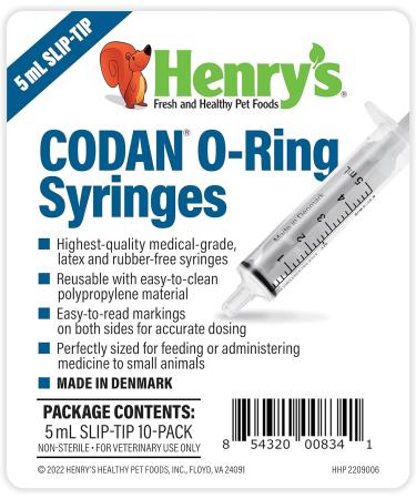 CODAN Slip-Tip O-Ring Syringes 5 mL - 10 Pack - Buy Online on GoSupps.com