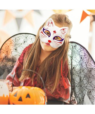 Vaguelly DIY Paintable Cat Masks - 3 Pack White Fox Masquerade Accessories for Cosplay & Party Decoration - Buy Online on GoSupps.com