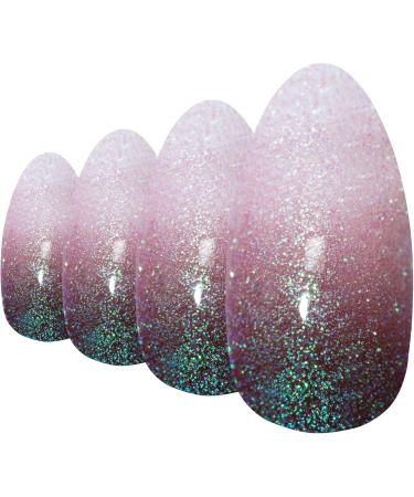 Bling Art False Nails Red Brown Gel Ombre Almond Stiletto Long Fake Tips - Buy Online on GoSupps.com