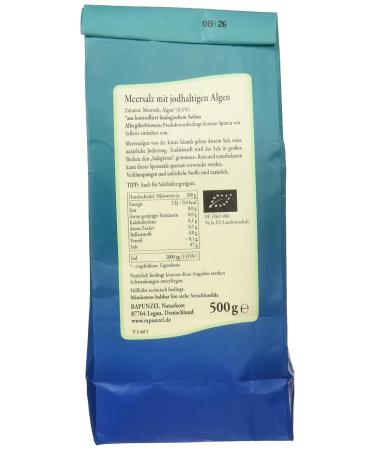 Rapunzel Iodized Sea Salt 500g - Premium Quality Sea Salt for Cooking & Baking - International Shipping Available - Buy Online on GoSupps.com