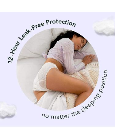 Rael Organic Cotton Cover Overnight Underwear - Panty Style | Unscented Disposable Period & Postpartum Underwear | Teen & Maximum Coverage (Size S-M, 10 Count) - Buy Online on GoSupps.com