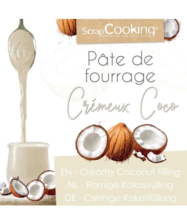 ScrapCooking - P te de Fourrage Cr meux Coco 200 g - Pour Fourrer Tablettes clairs Choux Rochers Macarons G teaux B ches de No l & Cookies - Noix de Coco - P tisserie - 4635 - Buy Online on GoSupps.com
