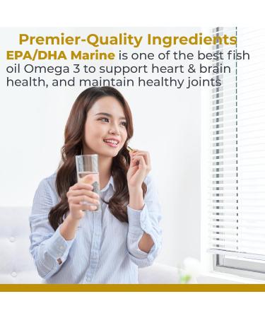 Premier Research Labs EPA DHA Marine Softgels - Omega 3 Fish Oil EPA DHA Omega 3 Supplement Fatty Acids for Women & Men Natural - 90 Softgel Capsules - Buy Online on GoSupps.com