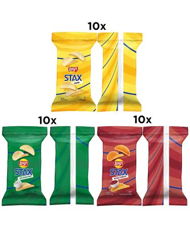 Lay's Stax Original Sour Cream Onion and Mesquite Barbeque 0.75oz Sleeves Variety Pack - 30 Count - Buy Online on GoSupps.com